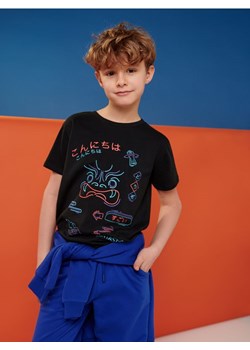 Sinsay - Koszulka z nadrukiem - czarny ze sklepu Sinsay w kategorii T-shirty chłopięce - zdjęcie 161214386