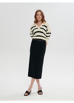 Sinsay - Spódnica midi z łańcuszkiem - czarny ze sklepu Sinsay w kategorii Spódnice - zdjęcie 161214425