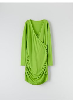 Sinsay - Sukienka mini z marszczeniami - zielony ze sklepu Sinsay w kategorii Sukienki - zdjęcie 161214456