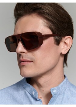 Sinsay - Okulary przeciwsłoneczne - brązowy ze sklepu Sinsay w kategorii Okulary przeciwsłoneczne męskie - zdjęcie 161214495