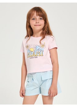 Sinsay - Koszulka z nadrukiem - różowy ze sklepu Sinsay w kategorii Bluzki dziewczęce - zdjęcie 161214545