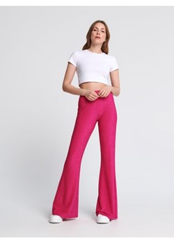 Sinsay - Spodnie flare - różowy ze sklepu Sinsay w kategorii Spodnie damskie - zdjęcie 161214699