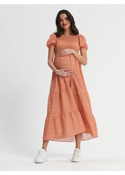 Sinsay - Sukienka midi w kwiaty MAMA - wielobarwny ze sklepu Sinsay w kategorii Sukienki ciążowe - zdjęcie 161214955