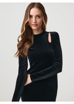 Sinsay - Sukienka midi z wycięciem - czarny ze sklepu Sinsay w kategorii Sukienki - zdjęcie 161215037