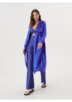 Sinsay - Płaszcz z paskiem - niebieski ze sklepu Sinsay w kategorii Płaszcze damskie - zdjęcie 161215447