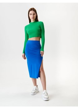 Sinsay - Spódnica midi z marszczeniami - niebieski ze sklepu Sinsay w kategorii Spódnice - zdjęcie 161215495