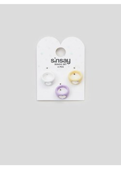 Sinsay - Pierścionki 3 pack - wielobarwny ze sklepu Sinsay w kategorii Biżuteria i zegarki dziecięce - zdjęcie 161215537