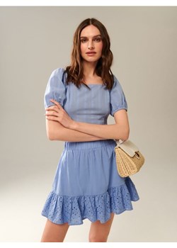 Sinsay - Spódnica mini rozkloszowana - niebieski ze sklepu Sinsay w kategorii Spódnice - zdjęcie 161215546