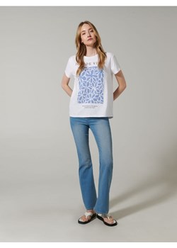 Sinsay - Koszulka z nadrukiem - biały ze sklepu Sinsay w kategorii Bluzki damskie - zdjęcie 161216299