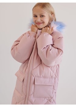 Sinsay - Płaszcz pikowany z kapturem - różowy ze sklepu Sinsay w kategorii Kurtki dziewczęce - zdjęcie 161216837