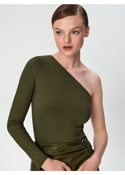 Sinsay - Crop top w prążki - zielony ze sklepu Sinsay w kategorii Bluzki damskie - zdjęcie 161217097
