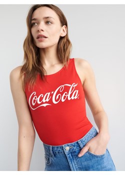 Sinsay - Body Coca Cola - czerwony ze sklepu Sinsay w kategorii Bluzki damskie - zdjęcie 161217369