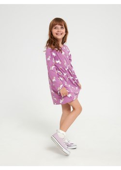 Sinsay - Sukienka z marszczeniami - fioletowy ze sklepu Sinsay w kategorii Sukienki dziewczęce - zdjęcie 161217908