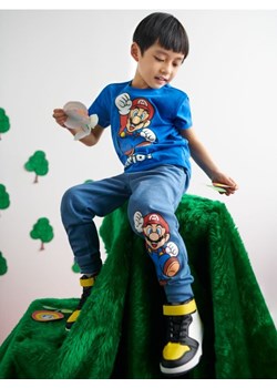 Sinsay - Spodnie dresowe jogger Super Mario - niebieski ze sklepu Sinsay w kategorii Spodnie chłopięce - zdjęcie 161218137