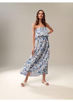 Sinsay - Sukienka midi ze wzorem - niebieski ze sklepu Sinsay w kategorii Sukienki - zdjęcie 161218408