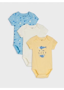 Sinsay - Body 3 pack - niebieski ze sklepu Sinsay w kategorii Body niemowlęce - zdjęcie 161218415