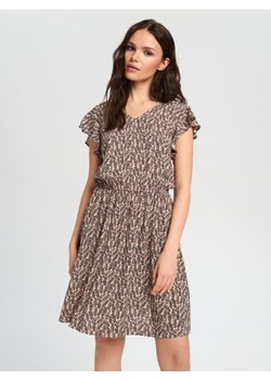 Sinsay - Sukienka mini z falbanami - beżowy ze sklepu Sinsay w kategorii Sukienki - zdjęcie 161218449
