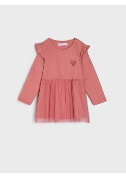 Sinsay - Sukienka z marszczeniami - różowy ze sklepu Sinsay w kategorii Sukienki niemowlęce - zdjęcie 161218485