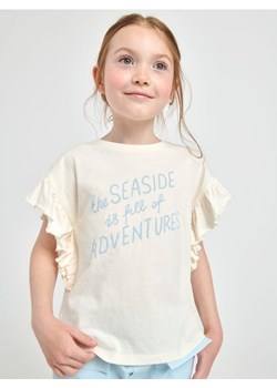Sinsay - Koszulka z nadrukiem - kremowy ze sklepu Sinsay w kategorii Bluzki dziewczęce - zdjęcie 161218825
