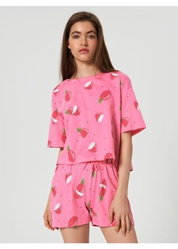 Sinsay - Piżama bawełniana - różowy ze sklepu Sinsay w kategorii Piżamy damskie - zdjęcie 161218849