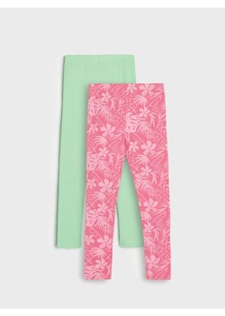 Sinsay - Legginsy 2 pack - zielony ze sklepu Sinsay w kategorii Spodnie dziewczęce - zdjęcie 161223749