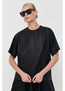 BOSS t-shirt damski kolor czarny ze sklepu ANSWEAR.com w kategorii Bluzki damskie - zdjęcie 161224498