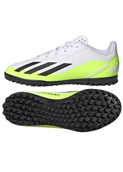Buty piłkarskie adidas X Crazyfast.4 Tf Jr IE4066 białe białe ze sklepu ButyModne.pl w kategorii Buty sportowe dziecięce - zdjęcie 161225646
