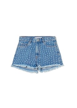 Cropp - Szorty jeansowe z postrzępieniami - niebieski ze sklepu Cropp w kategorii Szorty - zdjęcie 161229047