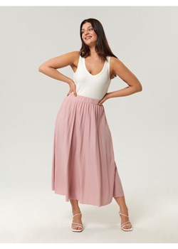 Sinsay - Spódnica midi plisowana - różowy ze sklepu Sinsay w kategorii Spódnice - zdjęcie 161229908