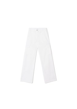 Cropp - Białe spodnie cargo - biały ze sklepu Cropp w kategorii Spodnie damskie - zdjęcie 161234767