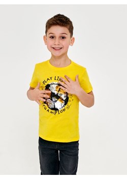 Sinsay - Koszulka z cekinami - żółty ze sklepu Sinsay w kategorii T-shirty chłopięce - zdjęcie 161236537