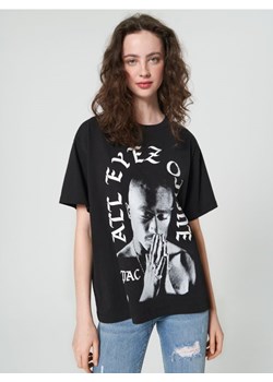 Sinsay - Koszulka 2Pac - czarny ze sklepu Sinsay w kategorii Bluzki damskie - zdjęcie 161236568