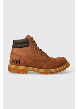 Helly Hansen workery skórzane męskie kolor brązowy ze sklepu ANSWEAR.com w kategorii Buty zimowe męskie - zdjęcie 161240368