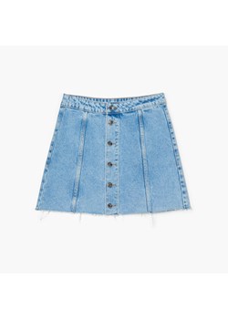 Cropp - Jeansowa spódniczka mini - niebieski ze sklepu Cropp w kategorii Spódnice - zdjęcie 161252695