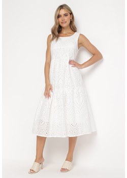 Biała Sukienka Cristiane ze sklepu Born2be Odzież w kategorii Sukienki - zdjęcie 161253217
