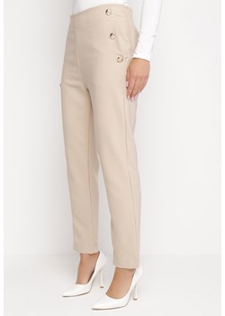 Beżowe Spodnie Hadina ze sklepu Born2be Odzież w kategorii Spodnie damskie - zdjęcie 161253227