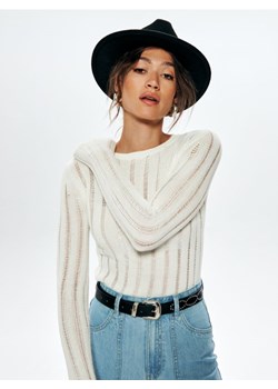 Sinsay - Sweter w prążki - kremowy ze sklepu Sinsay w kategorii Swetry damskie - zdjęcie 161264289