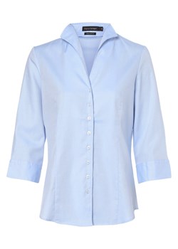 Franco Callegari Bluzka damska Kobiety Bawełna jasnoniebieski wypukły wzór tkaniny ze sklepu vangraaf w kategorii Koszule damskie - zdjęcie 161274797