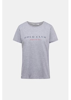POLO CLUB T-shirt - Szary jasny - Kobieta - L (L) ze sklepu Halfprice w kategorii Bluzki damskie - zdjęcie 161276776