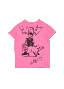 Cropp - Różowy t-shirt z nadrukiem Yungblud - różowy ze sklepu Cropp w kategorii Bluzki damskie - zdjęcie 161280358