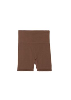 Cropp - Ciemnobrązowe szorty kolarki - brązowy ze sklepu Cropp w kategorii Szorty - zdjęcie 161280366