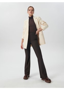 Sinsay - Spodnie flare high waist - brązowy ze sklepu Sinsay w kategorii Spodnie damskie - zdjęcie 161280597