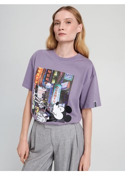 Sinsay - Koszulka z nadrukiem Myszka Miki - fioletowy ze sklepu Sinsay w kategorii Bluzki damskie - zdjęcie 161280609