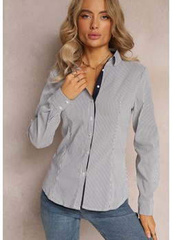 Czarno-Biała Koszula w Paski z Guzikami Ferenda ze sklepu Renee odzież w kategorii Koszule damskie - zdjęcie 161280786