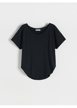 Reserved - T-shirt regular - czarny ze sklepu Reserved w kategorii Bluzki damskie - zdjęcie 161281475
