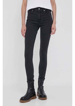 Calvin Klein Jeans jeansy damskie kolor czarny ze sklepu ANSWEAR.com w kategorii Jeansy damskie - zdjęcie 161284499