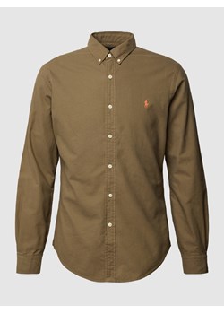Koszula casualowa o kroju slim fit z wyhaftowanym logo ze sklepu Peek&Cloppenburg  w kategorii Koszule męskie - zdjęcie 161285718