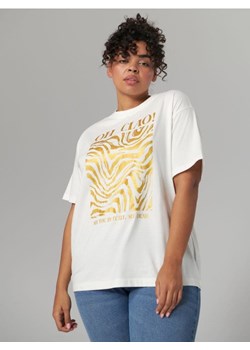 Sinsay - Koszulka z nadrukiem - kremowy ze sklepu Sinsay w kategorii Bluzki damskie - zdjęcie 161287057
