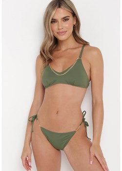 Zielone 2-częściowe Bikini z Biustonoszem z Łańcuszkiem i Majtkami Locja ze sklepu Born2be Odzież w kategorii Stroje kąpielowe - zdjęcie 161287169