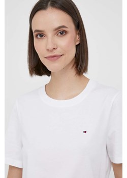 Tommy Hilfiger t-shirt bawełniany kolor biały ze sklepu ANSWEAR.com w kategorii Bluzki damskie - zdjęcie 161289626